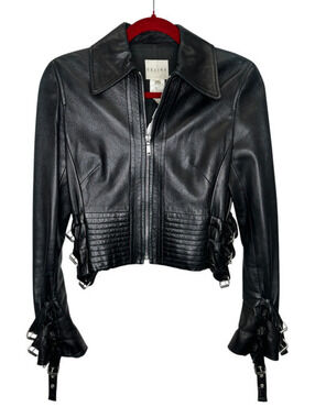 Celine Black Leather Biker Jacket